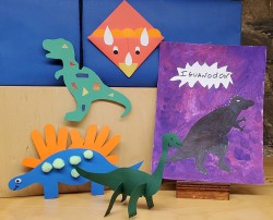 Crafternoons - Dinosaur Silhouette Painting